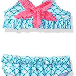 Jantzen Little Girls' 2 Piece Ocean Dreams Shell Print Halter Bikini