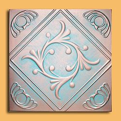 Antique Ceilings Inc - Anet Copper Patina - Styrofoam Ceiling Tile (Package of 10 Tiles)