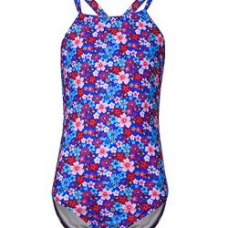 BELLOO Girls One Piece Bathing Suits, Flower Printed Swimsuits for Girls