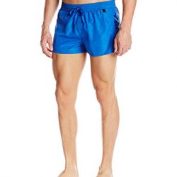Diesel Men's Sandy 2 inch Quick Dry Fold and Go Swim Trunk, Blue, X-Large