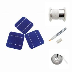 DIY 100W Panel-40pcs 5x5 Mono High Power Solar Cells Kit w/Tabbing Bus Wire Flux