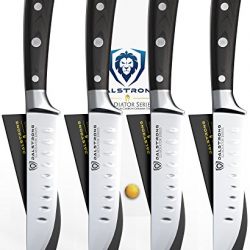 Dalstrong Steak Knives Set - Gladiator Series - Straight Edge - German HC Steel - w/Sheaths