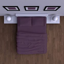 Mezzati Luxury Bed Sheet Set - Soft and Comfortable 1800 Prestige Collection - Brushed Microfiber Bedding (Purple, Twin XL Size)