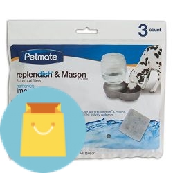 Petmate Replendish Charcoal Replacement Filters, 3-Pack