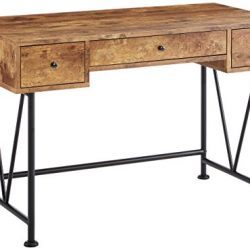 Coaster Home Furnishings Analiese Modern Rustic Industrial Three Drawer Writing Desk