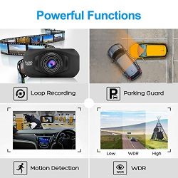 Car Camera - Dash Cam 170 Wide Angle Car Black Box Camera, Full HD Dashboard Camera for Cars