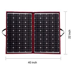 DOKIO 80 Watts 12 Volts Monocrystalline foldable Solar Panel with Inverter Charge Controller