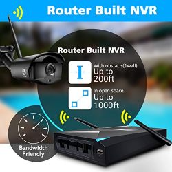 Wireless Security Camera, JOOAN System 4 Channel 1080p Video Recorder CCTV NVR 4 x 2.0MP Wifi Outdoor Network IP Cameras Good Night Vision