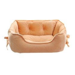 Spring fever Butterfly Knot Round Boutique Self Heating Lounge Sleepy Pet Bed Khaki 18.915.07.1 inch
