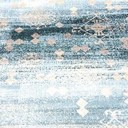 Unique Loom Mirage Collection Dark Blue 5 x 8 Area Rug