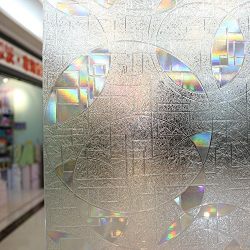BigBig Home Anti-Ultraviolet Self-Adhesive Electrostatic Window Film for Toilet,Balcony,Bathroom.(3Ft*6.5Ft)