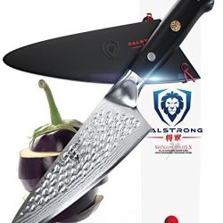 DALSTRONG Small Chef's Knife - Shogun Series X Gyuto - AUS-10V (Vacuum Treated) - Hammered Finish - 6" - w/Guard Sheath