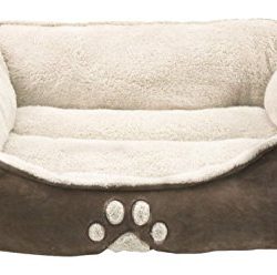 Sofantex Pet Bed - Fit Medium Sized Dog / Fat Cat, Machine Washable, Ultra Soft Pet Sofa - Dark Coffee