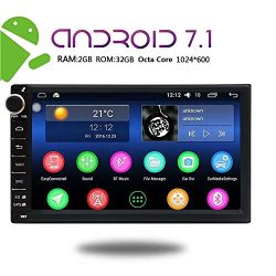 New Arrival - EinCar 7 Inch Car Stereo Android 7.1 2GB 32GB Head Unit Double Din Octa Core Car Audio GPS Navigation Bluetooth Support AV Out Subwoofer Mirror Link