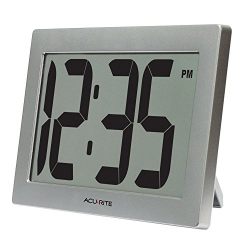 AcuRite 75102 9.5" Large Digital Clock with 3.75" Digits and Intelli-Time Technology