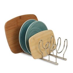 Spectrum Diversified Euro Lid Organizer, Plate Rack, Lid Holder, Rounded, Satin Nickel