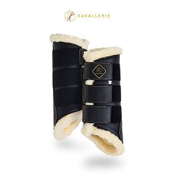 Kavallerie Fleece-Lined Leather Dressage Boots - Breathable, Lightweight, Impact Absorbing, Sports Boots for Training, Jumping, Riding, Eventing - Maximum Support and Protection-L-Black
