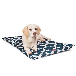 24" Trellis Navy Blue Crate Dog Bed Mat By Majestic Pet Products