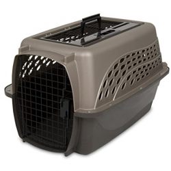 Petmate Two Door Top Load 24-Inch Pet Kennel, Metallic Pearl Tan and Coffee Ground Bottom