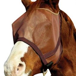 Kensington Natural Look Catch Mask Fly Mask — Combination Fly Mask and Catch Halter — Double Locking Lead Rope Fastener With Fly and UV Protection