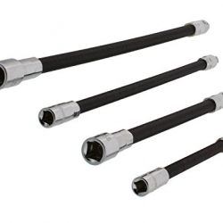 ABN Flexible Socket Extension Cable Flex Bar Ratchet Light Impact Tools 4-Piece Set