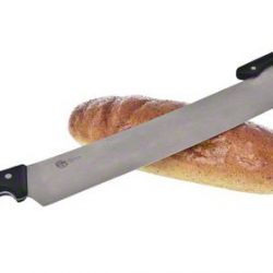 American Metalcraft PPK17 Stainless Steel Pizza Knife with Double Handles, 18" Blade, Black