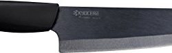Kyocera Advanced Ceramic Revolution Series 7-inch Professional Chef's Knife, Black Blade