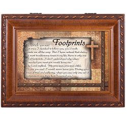 Woodgrain Traditional Music Box Plays Amazing Grace