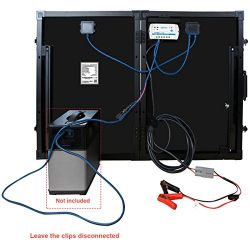 ACOPOWER 100W Foldable Solar Panel Kit, 12V Battery and Generator Ready Suitcase with Charge Controller