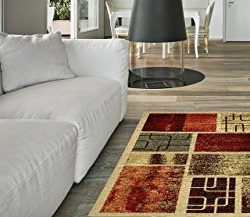 Maxy Home Hamam Frame Boxes Multicolor 1 ft. 8 in. x 4 ft. 11 in. Rubber Backed Runner Rug
