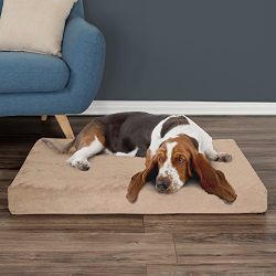 PETMAKER Orthopedic Pet Bed - Egg Crate and Memory Foam with Washable Cover 37x24x4 by Tan