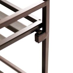 Seville Classics 2-Tier Resin Slat Utility Shoe Rack, Espresso