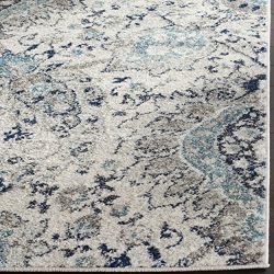 Safavieh Madison Collection Cream and Light Grey Bohemian Chic Paisley Area Rug