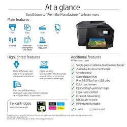 HP OfficeJet Pro 8710 All-in-One Wireless Printer with Mobile Printing, Instant Ink ready (M9L66A)