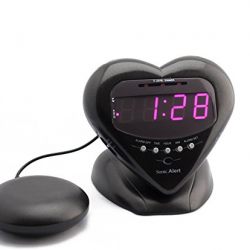 Sonic Alert Sonic Bomb by Extra Loud Heart Alarm Clock with Bed Shaker Vibrator.