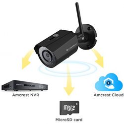 Amcrest 2K 3MP Wireless Outdoor Security Camera ProHD 1080P / 1296P (2304TVL) Bullet IP WiFi Outdoor Camera - Full HD 1080P @ 30fps and 1296P @ 20fps, IP67, 98ft Night Vision, IP3M-943B (Black)