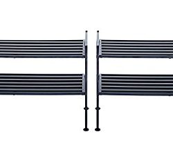 Seville Classics 2-Tier Resin Slat Utility Shoe Rack, Espresso