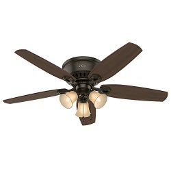 Hunter 52" Builder Low Profile New Ceiling Fan with Light, Bronze