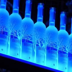 26" Wall Mount LED Lighted Bottle Shelf 2' 2" Liquor shelves