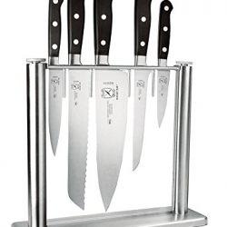 Mercer Culinary Renaissance 6-Piece Forged Knife Block Set, Tempered Glass Block