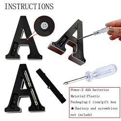 DELICORE Decorative 4.21" Tall Silver Color Small Marquee Alphabet Letter Lights, Light Up Letter Sign for Party Bar Wedding Birthday Decoration Wall Decor (F)