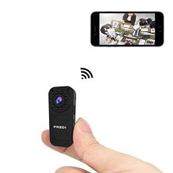 FREDI hidden camera 1080p HD mini wifi camera spy camera wireless camera for iPhone/Android Phone/iPad Remote View with Motion Detection (fredi-L16)