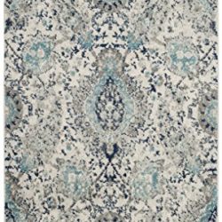 Safavieh Madison Collection Cream and Light Grey Bohemian Chic Paisley Area Rug