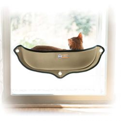K&H Pet Products EZ Mount Window Bed Kitty Sill Tan 27" x 11"