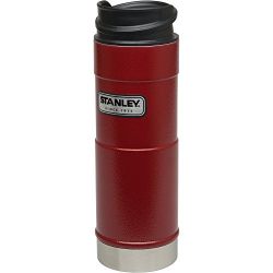 Stanley Classic One Hand Vacuum Mug, Hammer Tone Crimson, 16-Ounce