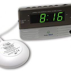 Sonic Alert Loud Dual Alarm Clock SB200ss with Vibrating Shaker