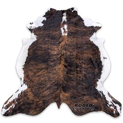 Rodeo Real Cowhide Genius Leather Hair on leather rug