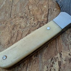Limited Stock - RT-09, Handmade Damascus Steel Cleaver Knife – Bone Handle