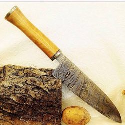RK 11, Handmade Damascus Steel Santoku Knife - Perfect Grip Olive Wood Handle