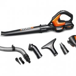 Worx WG575.1 AIR 32V Cordless Battery-Powered Leaf Blower/Sweeper with Accessory Attachments and Bag